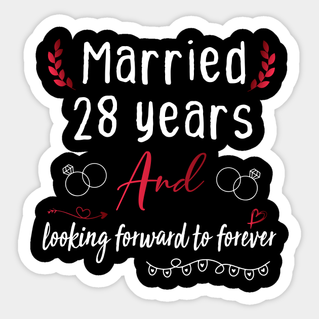 28th Wedding Anniversary, Married 28 Years, Wedding Anniversary gift
